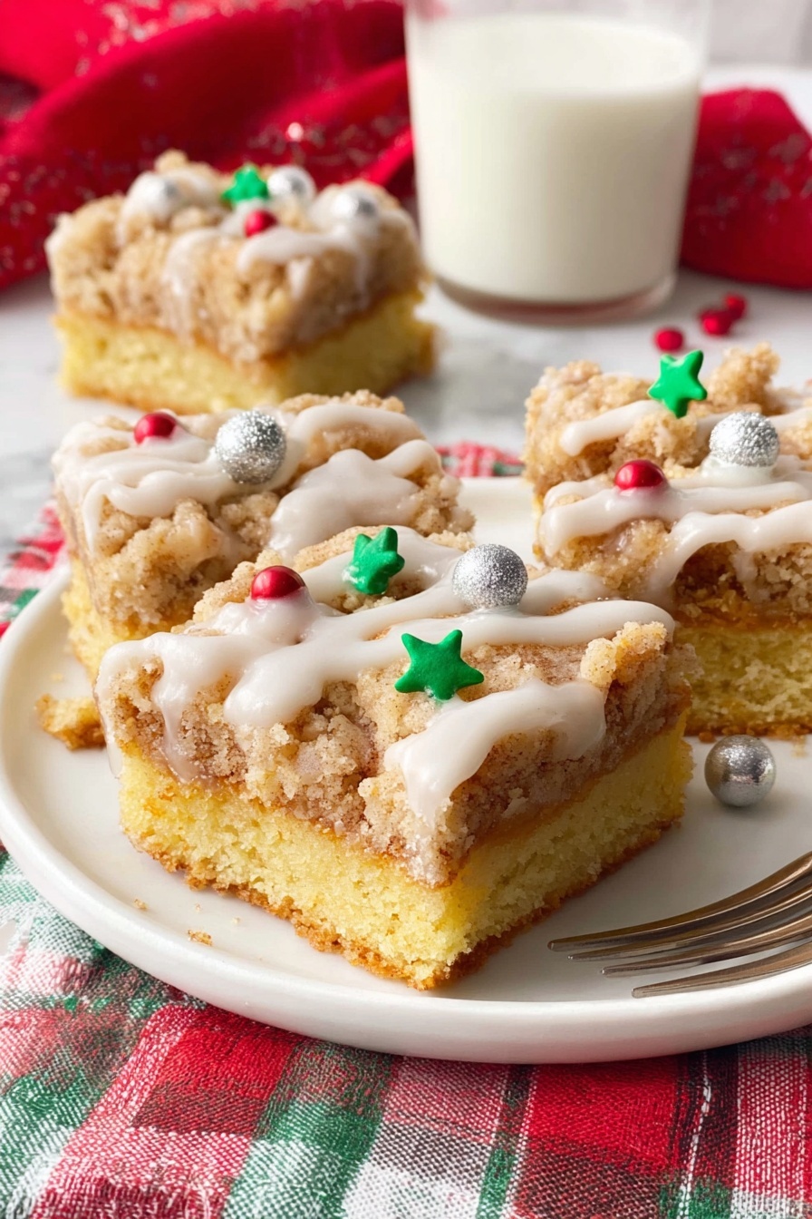 Eggnog Crumb Cake - Serving Suggestion