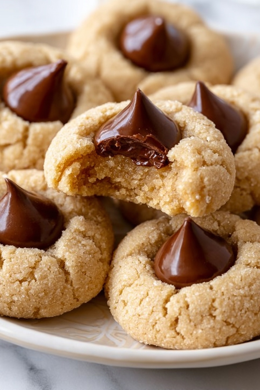 peanut butter kiss cookies - Serving Suggestion