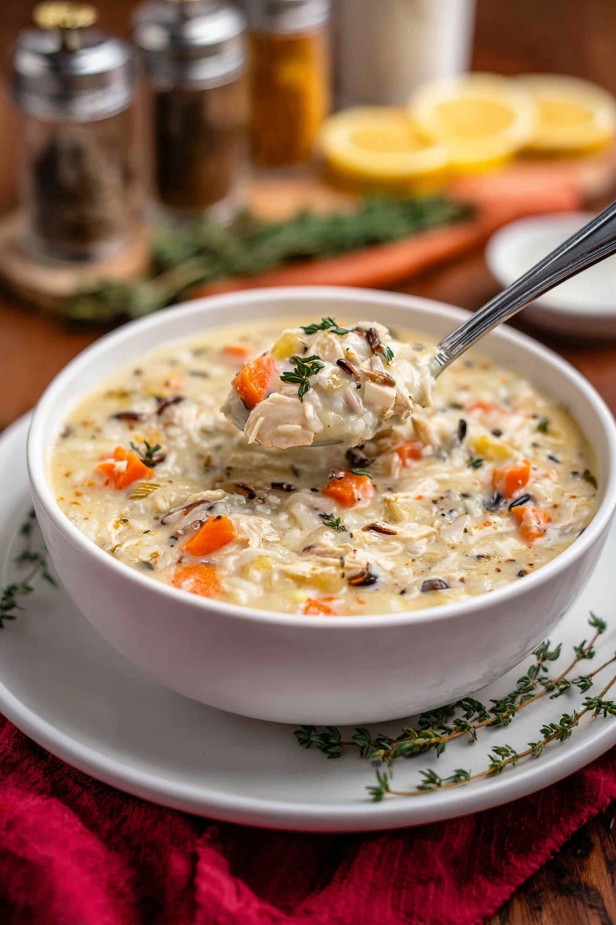 creamy chicken and wild rice - Serving Suggestion