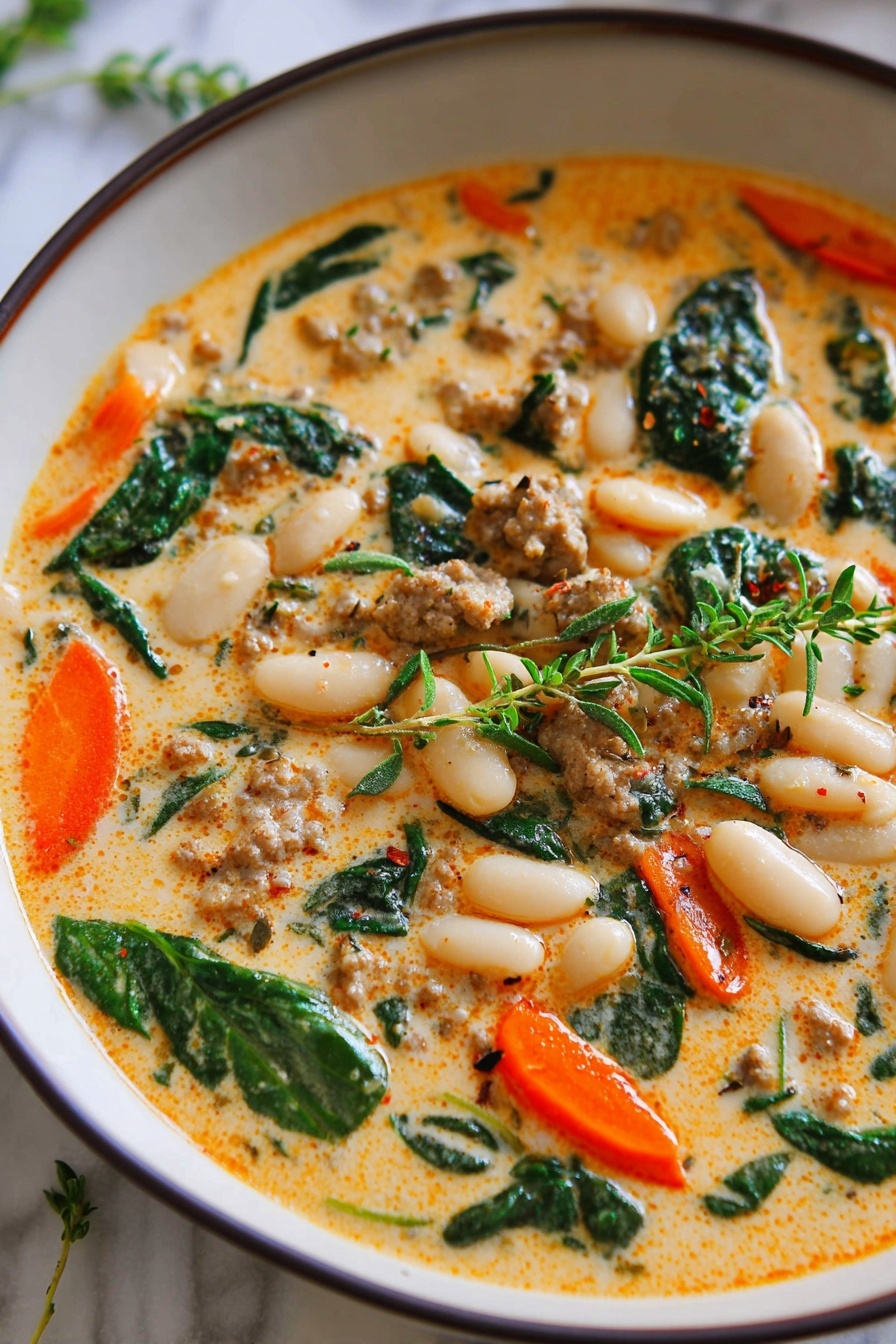 spicy sausage white bean - Serving Suggestion