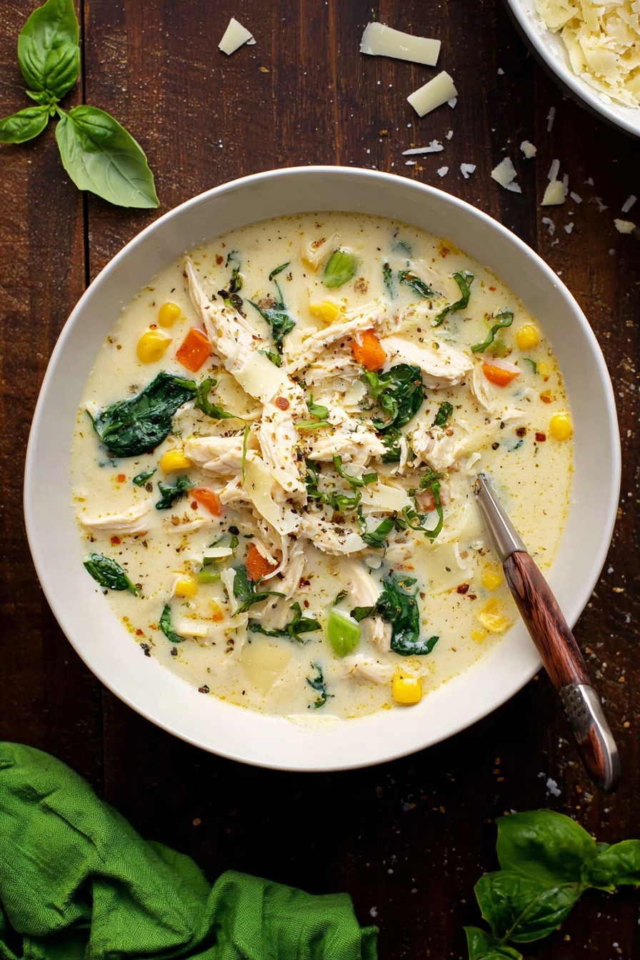 chicken lasagna soup - Serving Suggestion