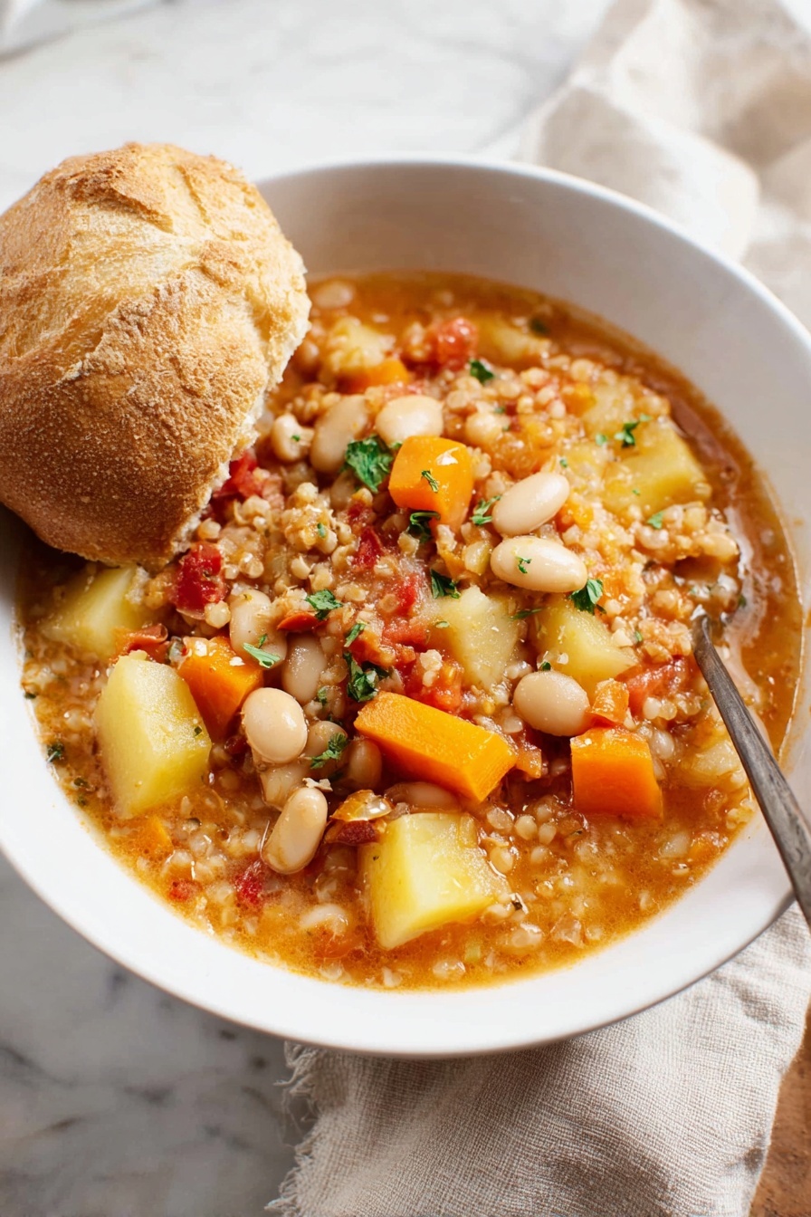 vegetable barley soup - Serving Suggestion